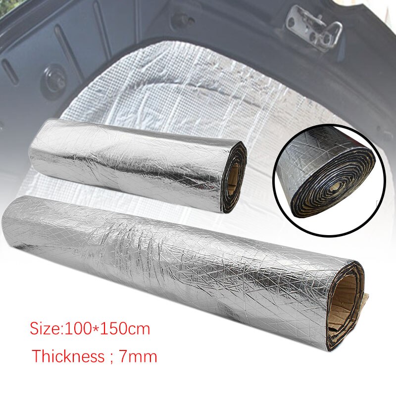 7mm 1000*1500mm Car Hood Engine Firewall Heat Mat Deadener Sound Noise Proof Insulation
