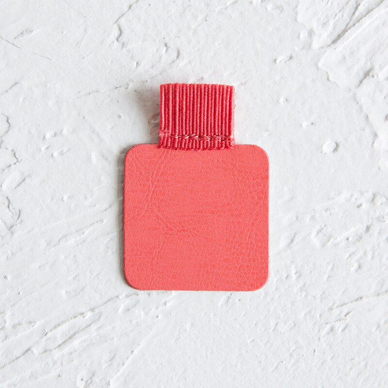 1Pcs Leather Pen Holder,Self-Adhesive Pen Clips,Pencil Elastic Loop For Notebooks Journals: Square pink