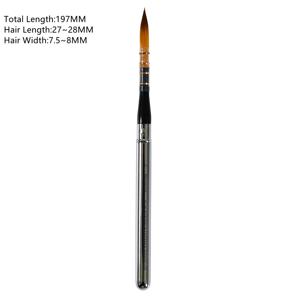 1PC 874Round Kolinsky Imitation Hair Rinsin Handle Watercolor Acrylic Artist Art Tool Supplies Paint Brush: Size14