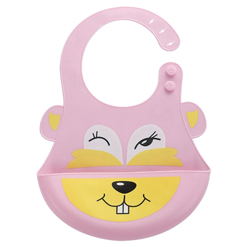 Baby Lätzchen Lebensmittel Klasse Silikon Sabbern Lätzchen Weich Und Bequem Speichel Handtuch Öl-nachweisen Mittagessen Baby Lätzchen Einstellbar: Rosa