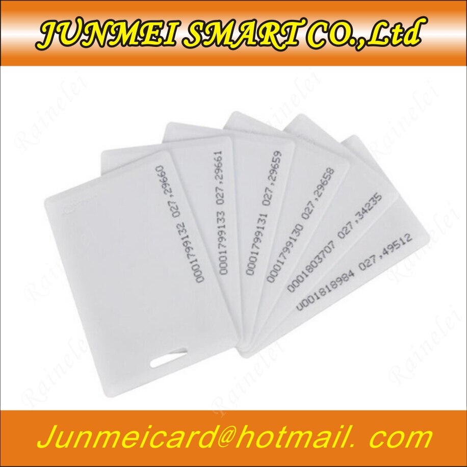 10 stks 50 stks 100 stks 125 khz RFID dikke kaart TK4100 ID smart card 1.8mm card access controlekaart met