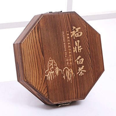 XMT-HOME Grenen Hout Thee Dienblad Voor Puer 357G Houten Opbergdoos Puer Thee Doos 1 Lagen Houten Pallet 1pc: one layer 2