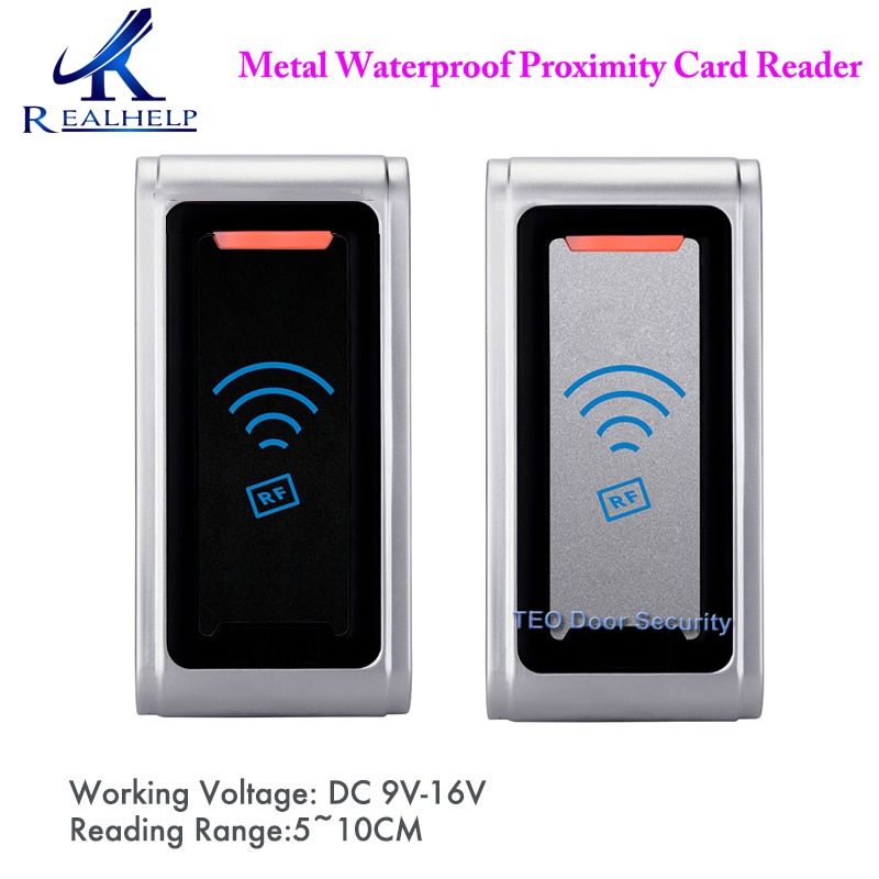 Ip68 rfid-läsare metall åtkomstkontrollläsare  wg26 wg34 metallskal utomhus applicerad rfid-kortläsare
