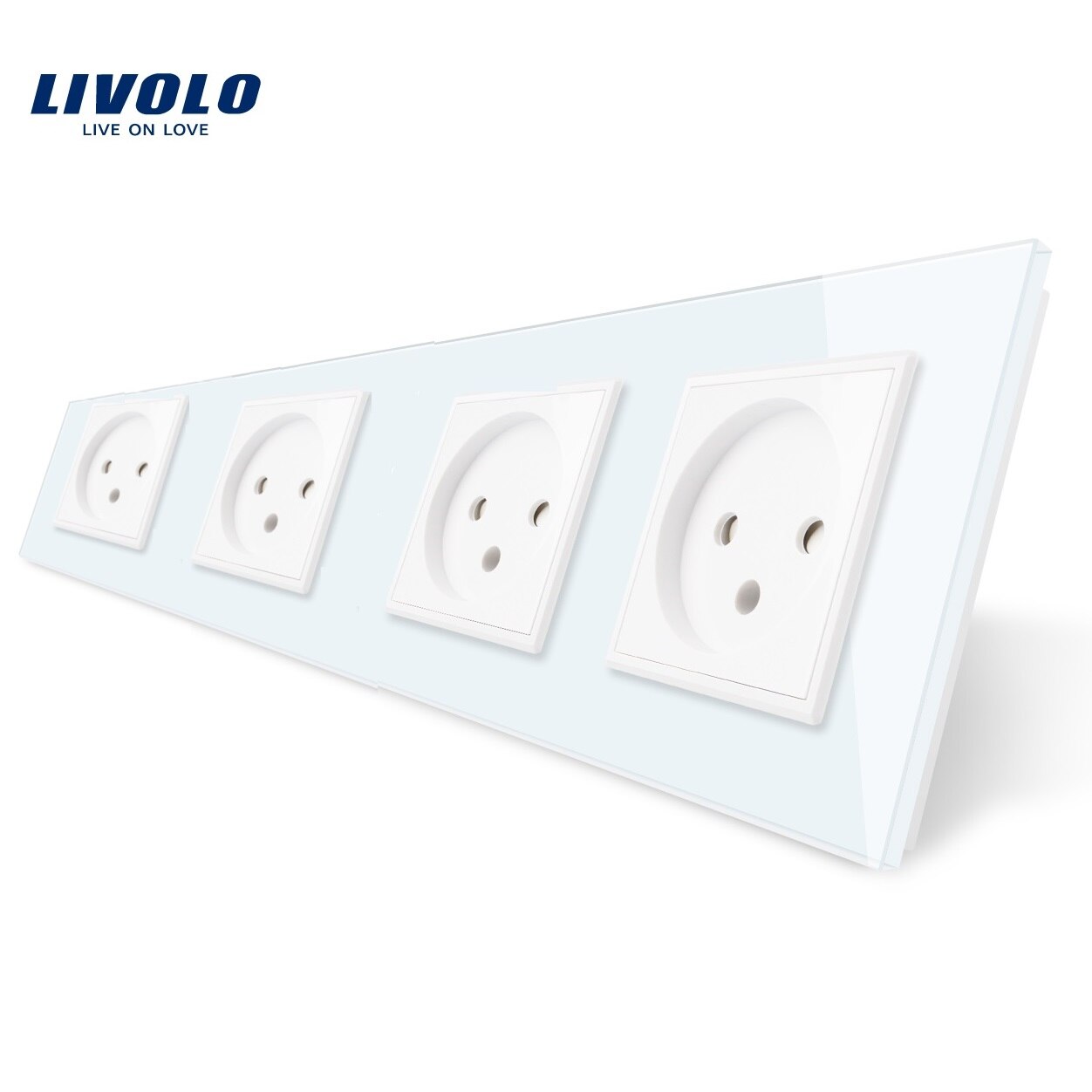 Livolo Israël Stopcontact, Outlet Panel, White Crystal Glass Panel, ac 100 ~ 250V 16A Stopcontact, VL-C7C4IL-11