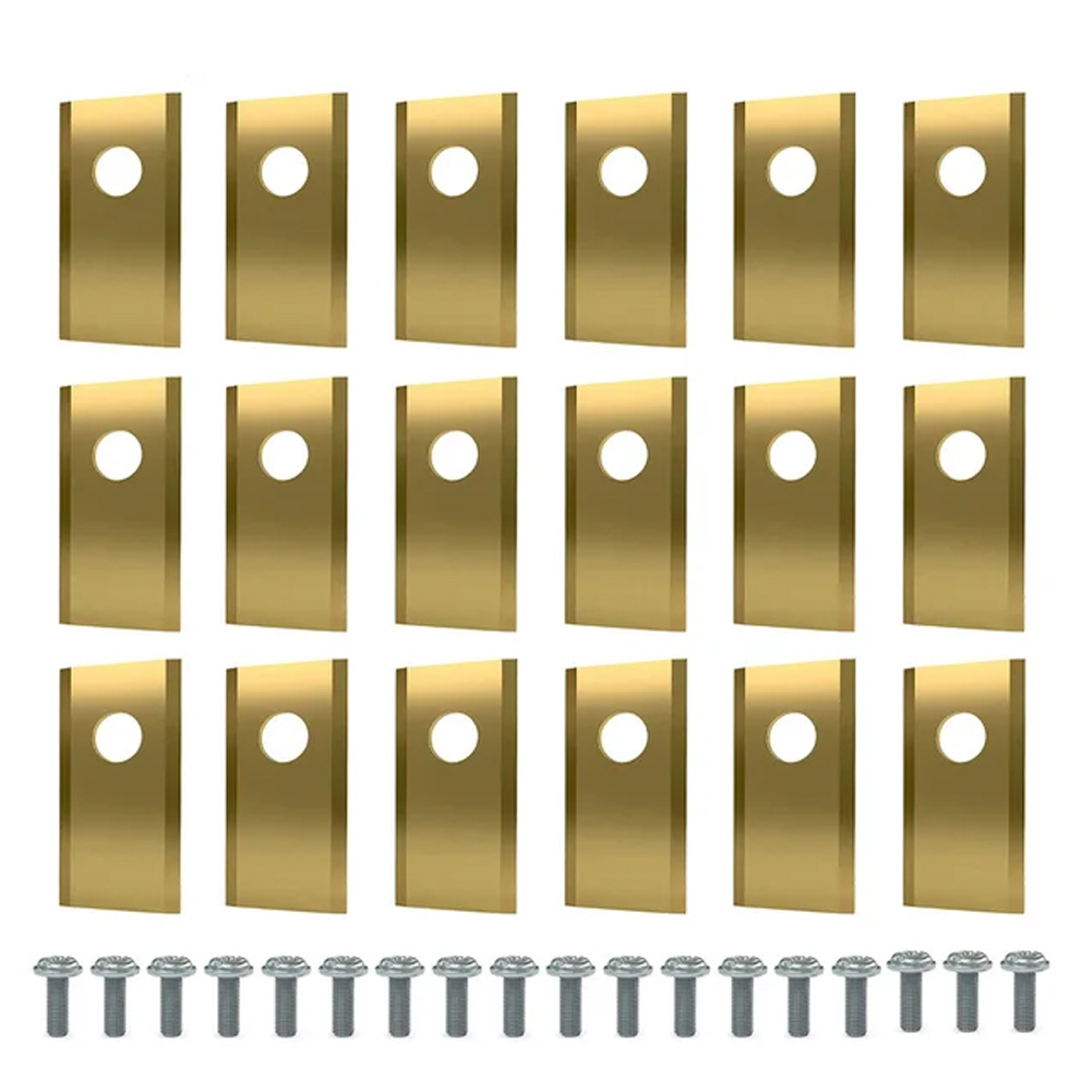 18Pcs Lawn Mower Cutting Blade Set Robot Mower Replacement Blade Robotic Lawn Mowers Replacement for Worx Landroid Lawn Mowers: Gold