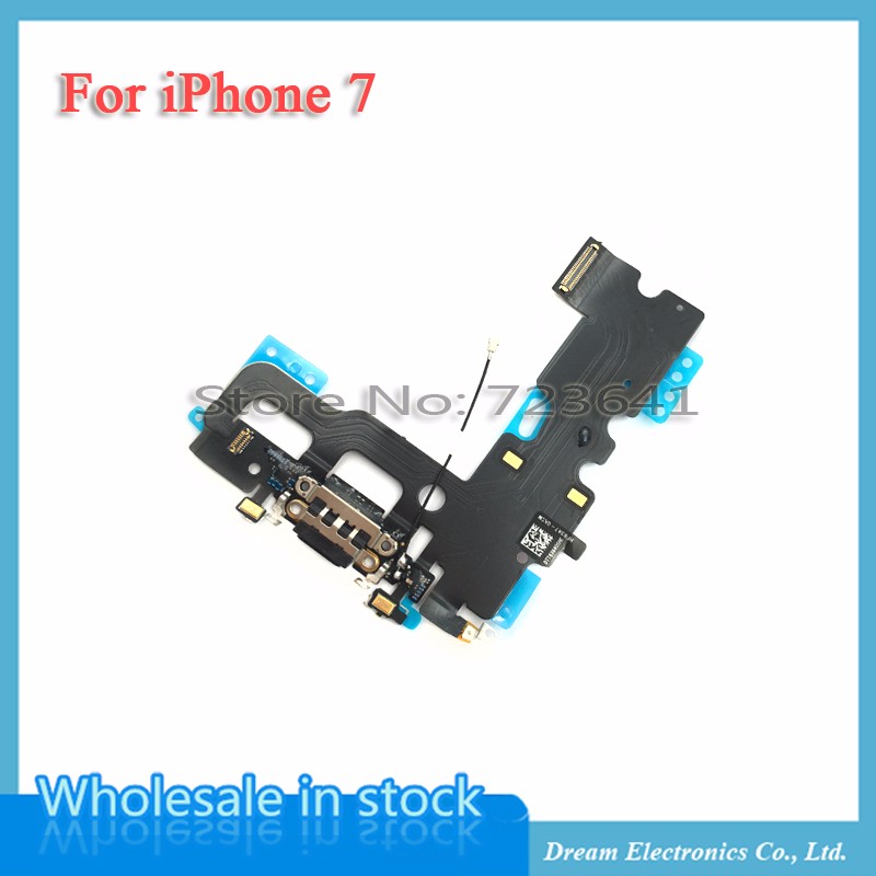 MXHOBIC 10 teile/los USB Lade Ladegerät Port Dock Connector Flex Kabel Für iPhone 7 7g Plus 7 p Audio mikrofon Ersatz