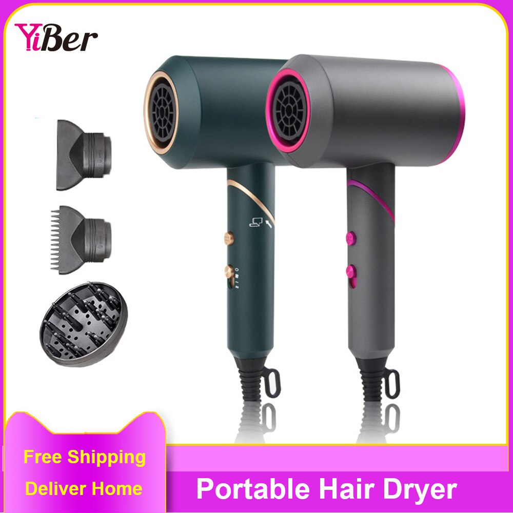 Collapsible Hair Dryer Double Anion High Power Electric Cold Wind Salon Homeuse Blow Dryer Hair Dryer Diffuser