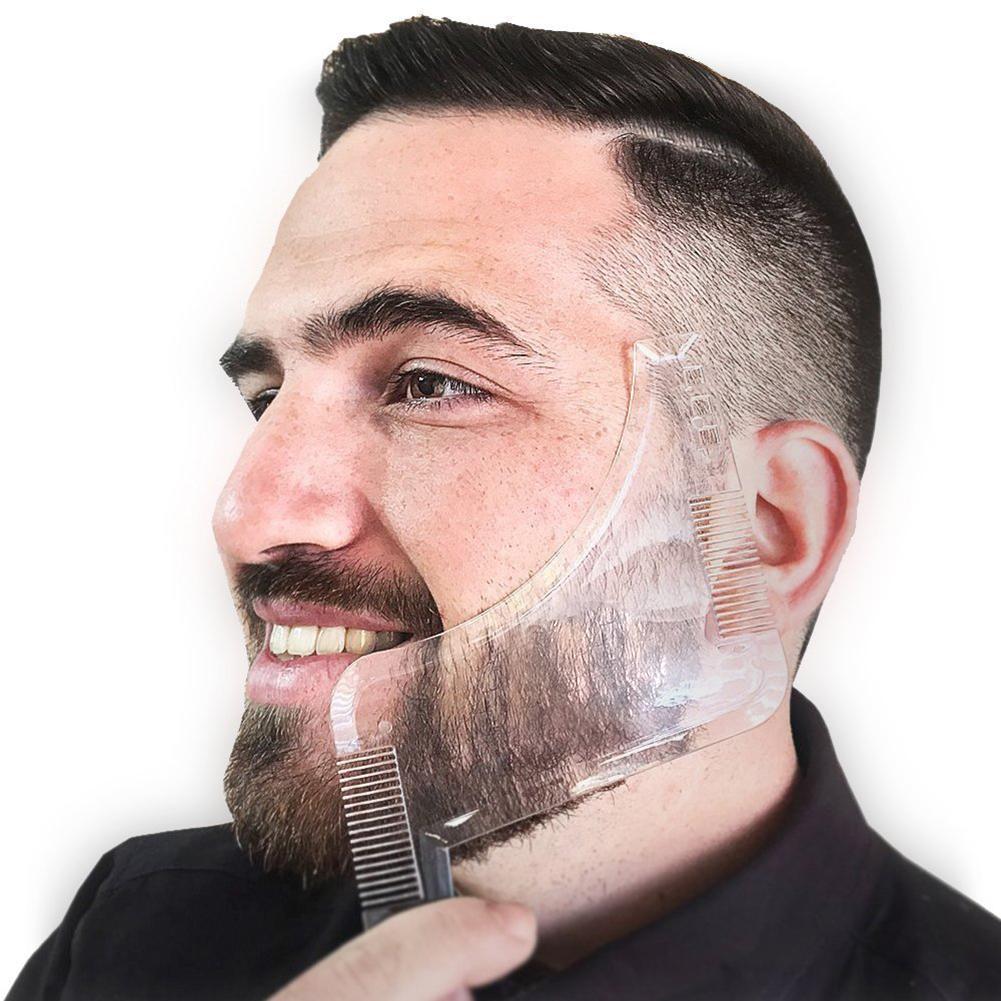 Dubbelsidig män skägg formning styling mall kam man gentleman skägg trim mall hår klippt hår formning skägg modell