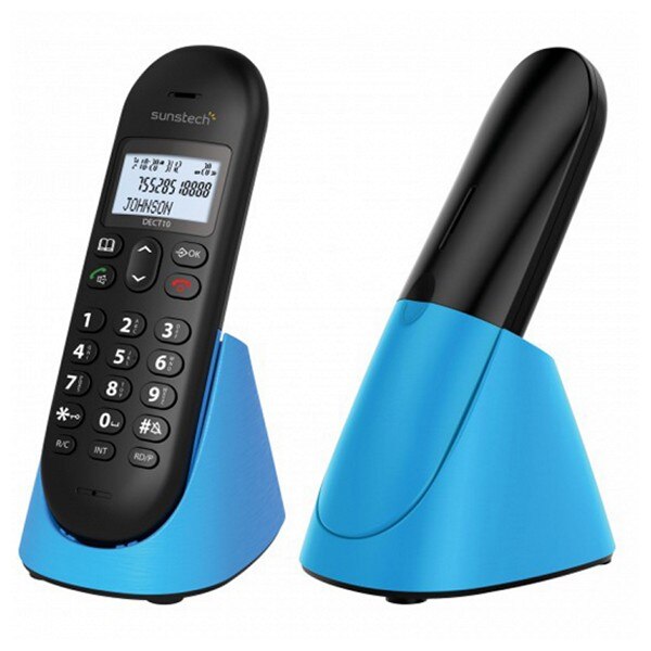 Teléfono inalámbrico Sunstech DECT10BL DECT 1,5 "LCD azul