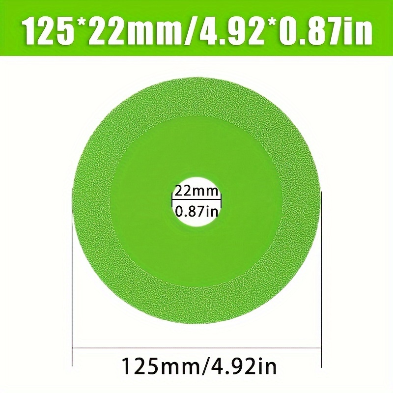 Hoja de corte de vidrio de diamante, hoja de sierra fina de 100/115/125mm, disco de corte de piedra duradero para cerámica, vidrio, Jade, azulejo, mármol, 1 ud.: Negro