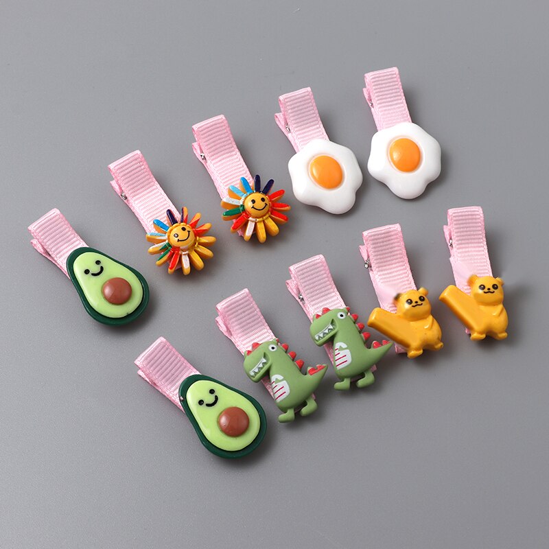 10/20 stück Haar Clip einstellen Nette Haar Zubehör Mädchen Haar Bands Bogen Obst Blume Ebene Haarnadeln headwear Nette Haar zubehör: 10Stck-10