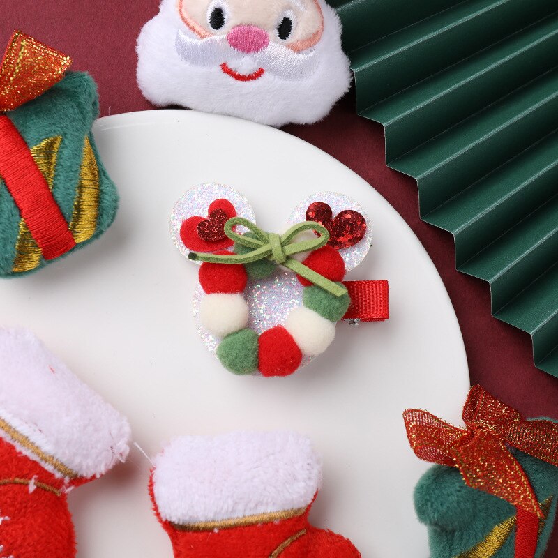 Mignon épingle à cheveux pince à cheveux pour filles bébé enfants épingles à cheveux joyeux noël épingles à cheveux femmes fête Barrettes cheveux accessoires chouchous: 03