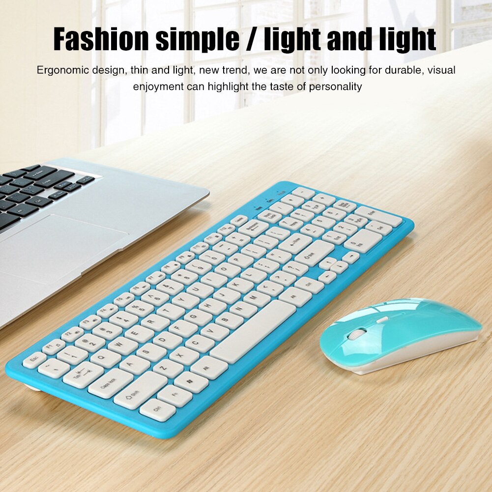 Accesorios para Gaming, sobremesa para ordenador de negocios, portátil, PC, Notebook, teclado inalámbrico, ratón, Combo, tamaño completo, oficina, Ultra delgado