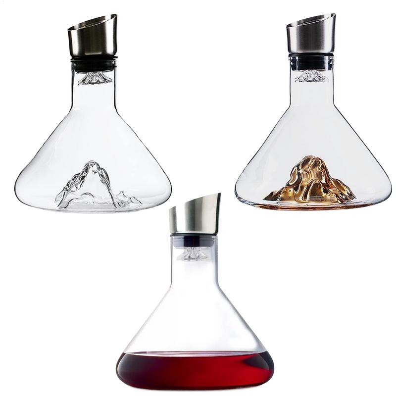 1500ML Wine Decanter Built-in Aerator Pourer Wine Carafe Red Wine Decanter Hand-blown Crystal Glass for White and Red Wine