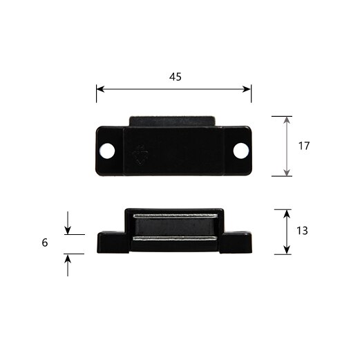 cupboard Cabinet etc furniture Door Latch/Catch Closures Black plastic highly magnet catch