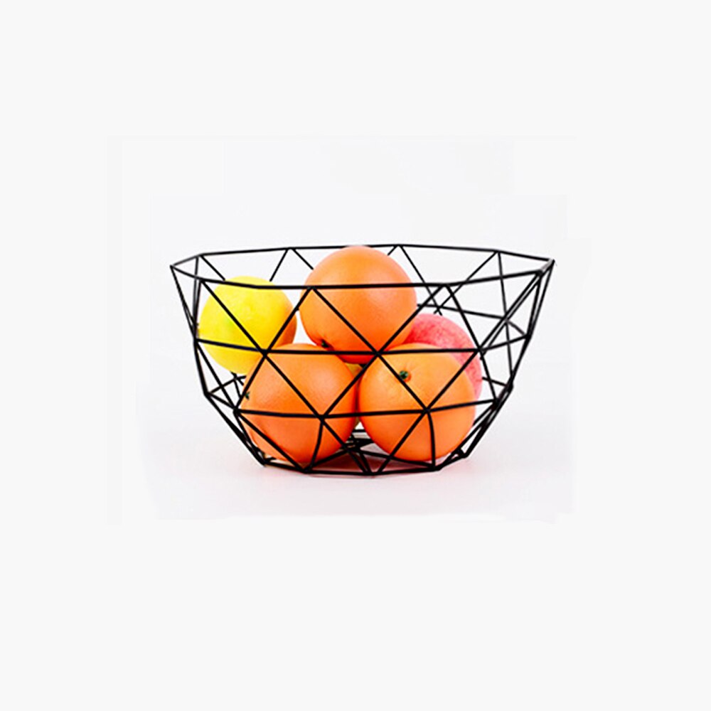 Styl skandynawski geometryczne owoce warzywa kosz z drutu metalowego kuchnia ambona miska pojemnik stół talerze na owoce dekoracji