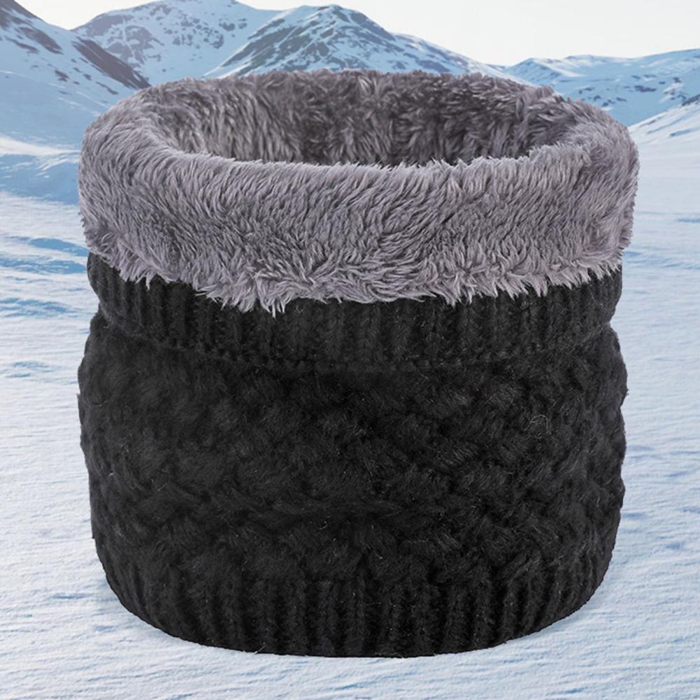 Neck Warmer Wear Resistant Thick High Elastic Plush Lining Neck Scarf Winter Neck Warmer for Cold Weather