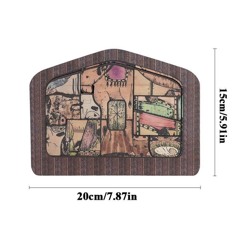 Houten Jezus Puzzel Hout Brandende Kerststal Puzzel Kerststal Puzzel Spel Educatief Verbrand Jezus Puzzels