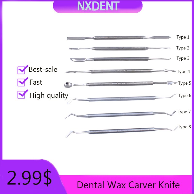 1Pcs Dental Wachs Schnitzer Mischen Harz Spachtel Messer Verbund Füllung Instrumente Machen Up-Tools Zahnarzt Labor Materialien Doppel Enden