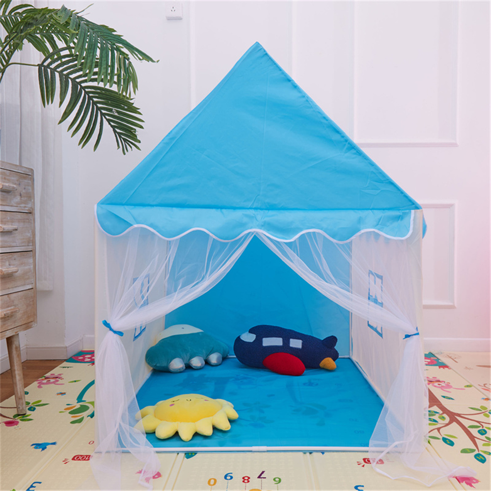 1.25m tragbare kinderzelte, #39 , faltbare kinderzelte, tipis, babyspielhäuser, große mädchen, rosa prinzessinnenschloss, kinderzimmerdekoration: Blau