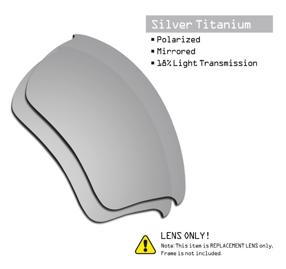 SmartVLT 2 Pairs Gepolariseerde Zonnebril Vervanging Lenzen voor Oakley Half Jacket 2.0 XL Stealth Zwart en Zilver Titanium