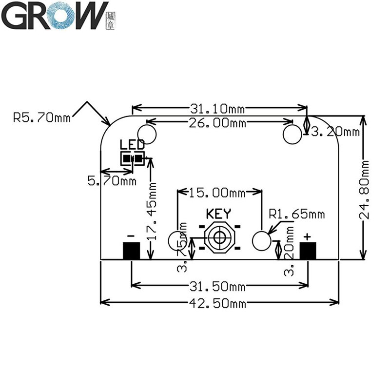 GROW Black Plastic Battery Case Enclosure Easy Installation For Door Access Control Electronic Cabinet Lock
