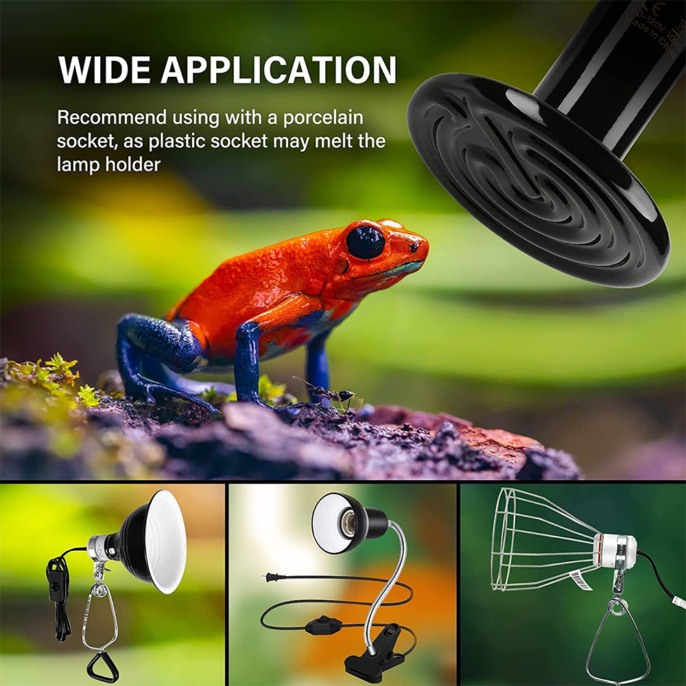 1 Pack Nomo Reptiel Huisdier Matte Ver Infrarood Keramische Warmtelamp E27 Kleine Mini Warmtelamp 220 V 110 V 25 W 50 W 75 W 100 W