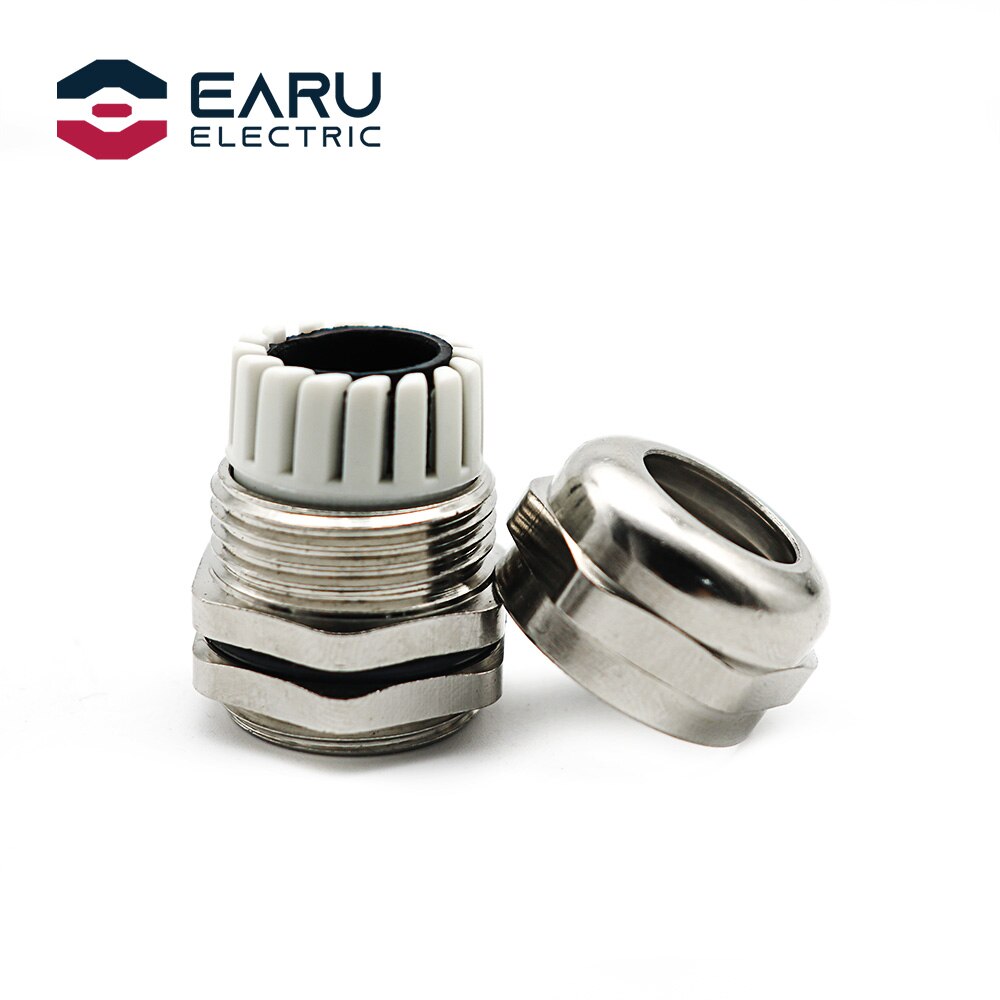 1PCS Metal Waterproof Joint Fixed Sealing Cable IP68 M8 / M32 Cable Connector Brass Nickel Plated Gland Connector