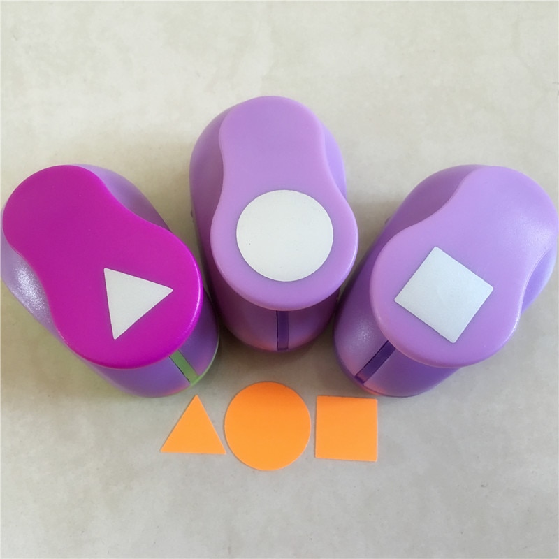 Triangle and Circle and Square Shape 1 inch craft punch set Geometry Scrapbook DIY Paper Cutter Hole Punches 3PCS