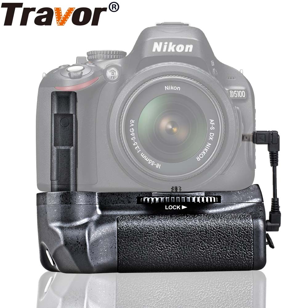 Travor Battery Grip Holder For Nikon D5100 D5200 D5300 DSLR Camera+2pcs EN-EL14 batteries+2pcs Microfiber Cleaning Cloth