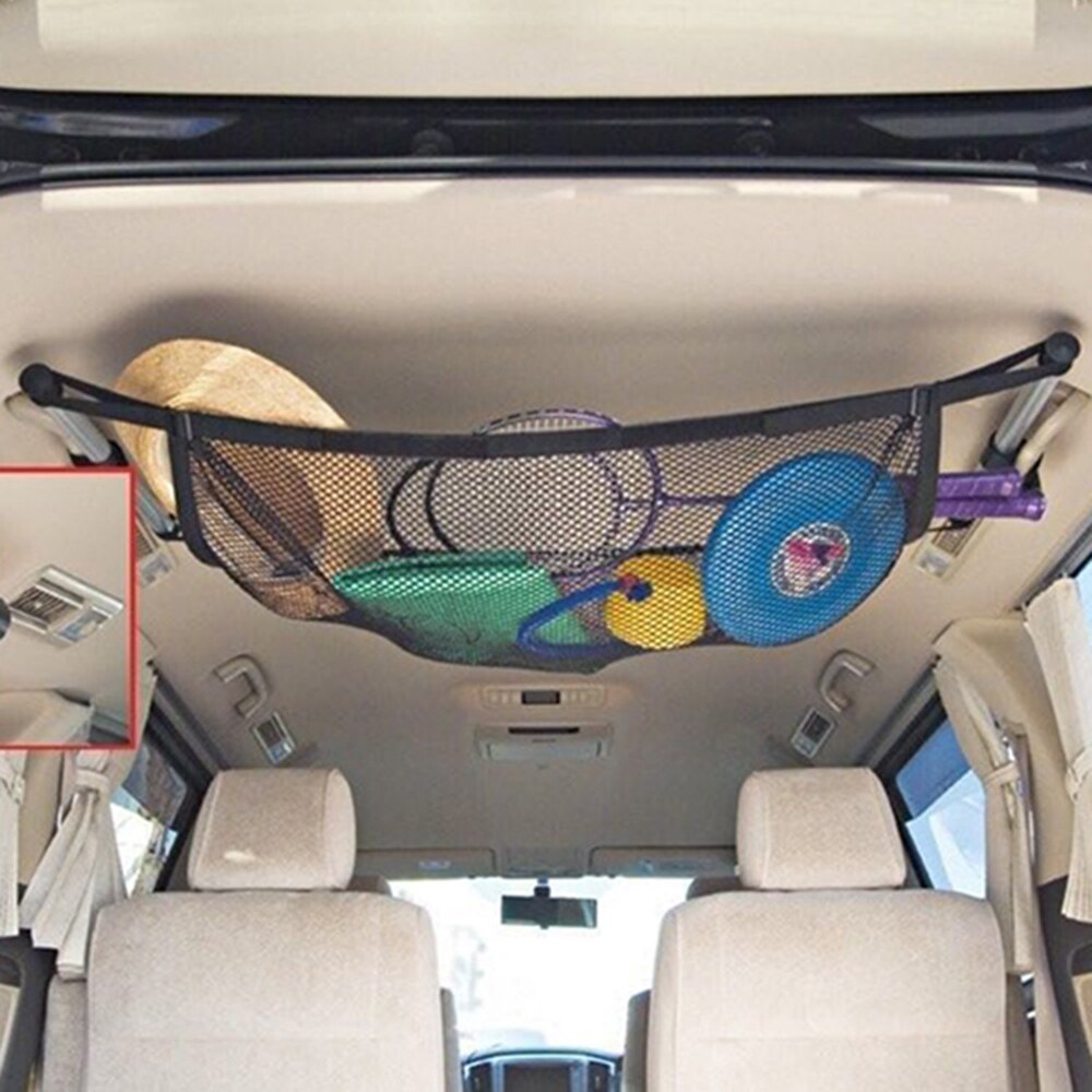 90 * 60cm Double-Layer Mesh Roof Storage Mesh Upgrade Drawstring Hanging Mesh