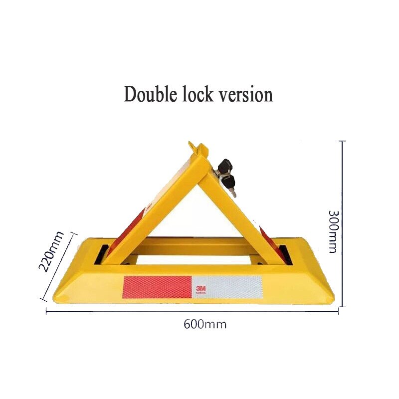 Thick double lock triangle ground lock parking lock parking pile parking column garage lock car lock parking lock special lock