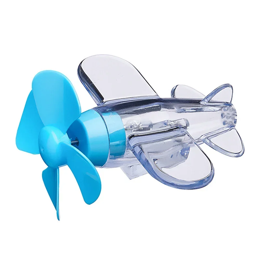 Rotatable Airplane LED Light Motorcycle Wind Powered LED Decoration Light Car Interior Ornaments Bikes Bicycle Decor Light: Blue