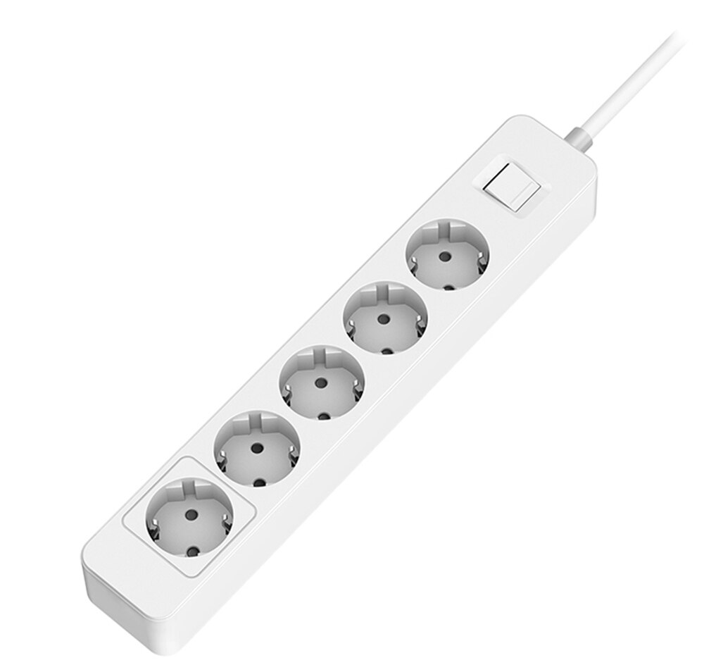 Power Strip Surge Protector 5/6 AC Outlets Stopcontacten EU Plug 16A 250V 1.5m Verlengsnoer Schakelaar Overbelasting Bescherming desktop: Default Title