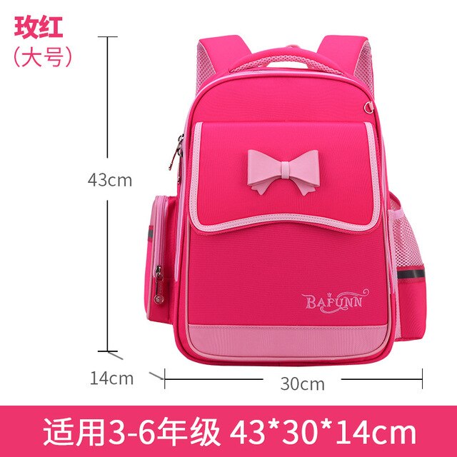 Kinderen Schooltassen Meisjes Orthopedische Rugzak Kids Prinses Rugzakken Schooltassen Basisschool Rugzak Kids Satchel Mochila: L rose