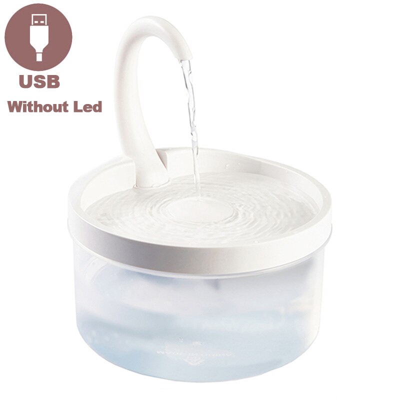 Automatic Pet Drinking Feeder Cat Water Fountain Cat Water Dispenser Sensor Filft Drinker With LED Light For Dogs Cats Fountain: A-USB-no led