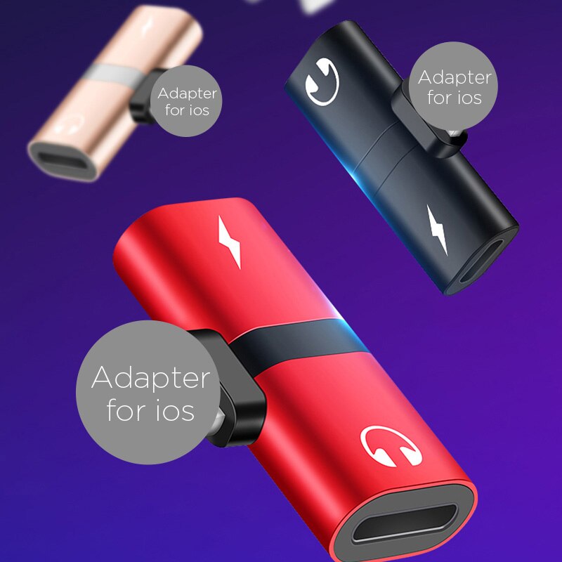 Doppio Jack Cavo a forma di T Smartphone Accessori Adattatore per Cuffie su iPhone 7 8 11 X XS per il sistema ios 13 12 Convertitore auricolare