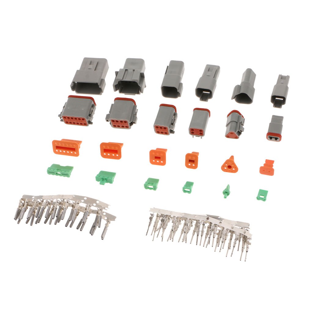 Genuine Deutsch DT Series Grey Connector Kits 2 3 4 6 8 12 Pin Pins
