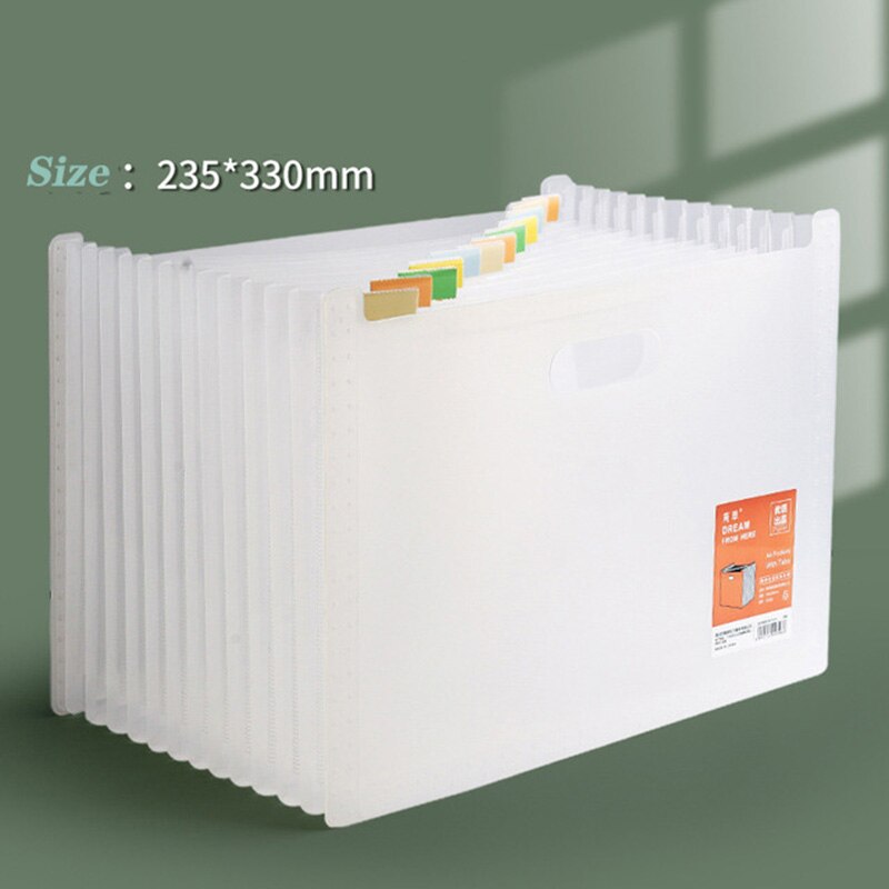 Desktop File Folder A4 Paper Organizer Storage Holder Multilayer Expanding Box Business File Office Supplies Document Holder: A white