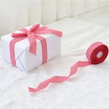 50 Yards/Lot 6/10/12/15/18 Mm Rode Schotse Plaid Grid Gedrukt Lint voor Diy Home Decoratie Bruiloft Wikkelen Handgemaakte