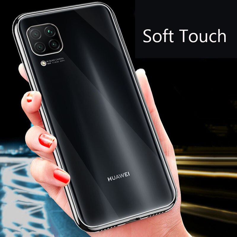 For Huawei P40 lite P30 Case Transparent Soft TPU Protector Back Cover For Huawei P40 Lite E p40lite p40 lite Phone case fundas