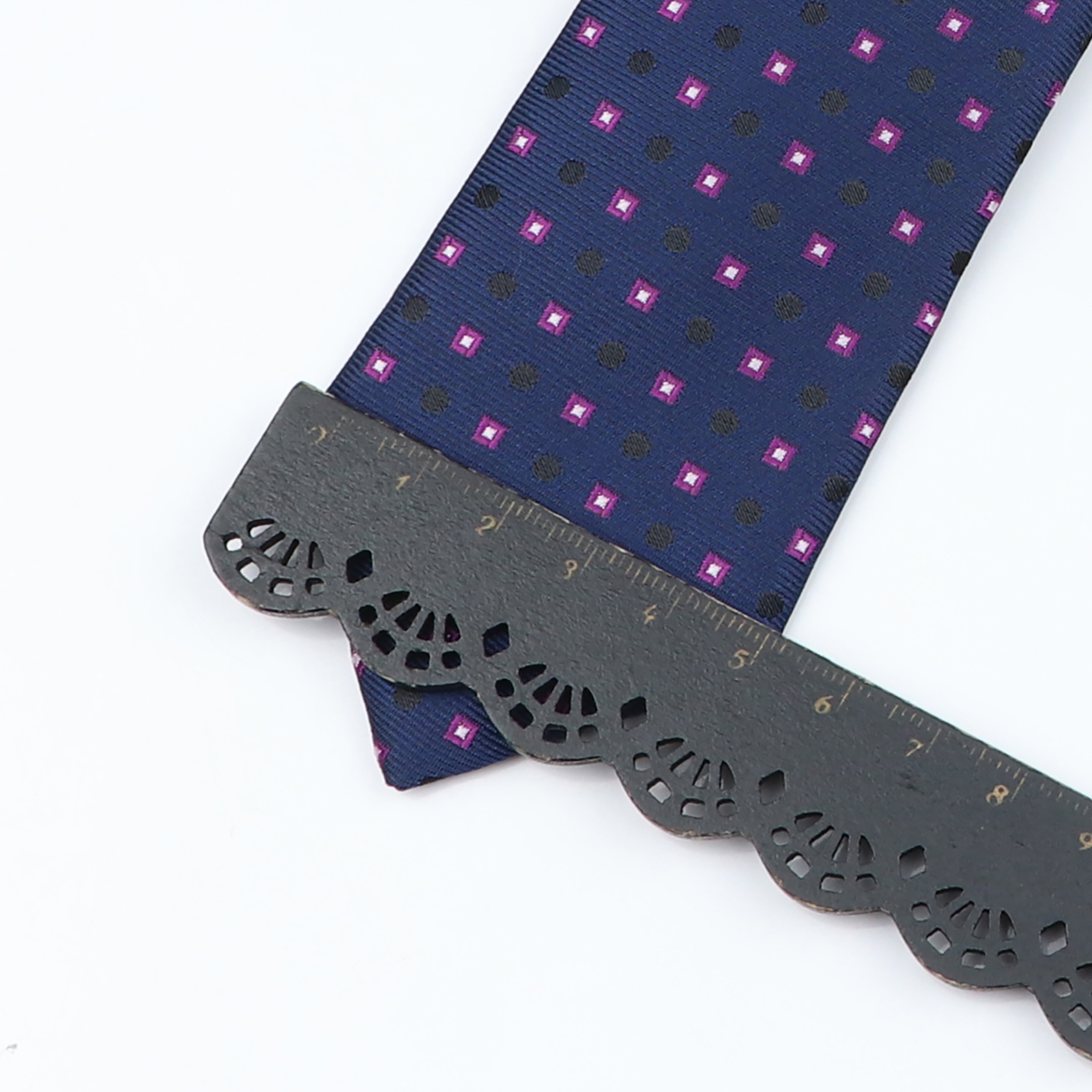Klassische, schmale, gestreifte Krawatte für Herren, verrotten, marineblau, Jacquard-gewebt, solide Krawatte mit karierten Punkten, Alltagskleidung, Krawatte, Hochzeit, Party,
