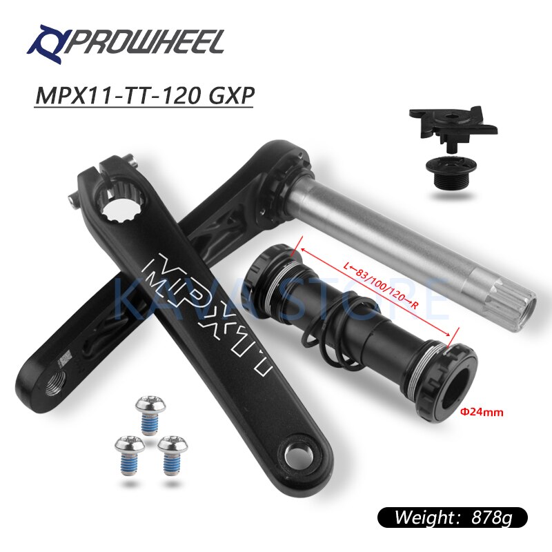 PROWHEEL Bicycle Crank Set 170MM Snow Bike Crank-set CLAW-TT MPX-11-TT Fatbike Parts Bottom Bracket Aluminum Alloy: MPX TT 120 GXP BB