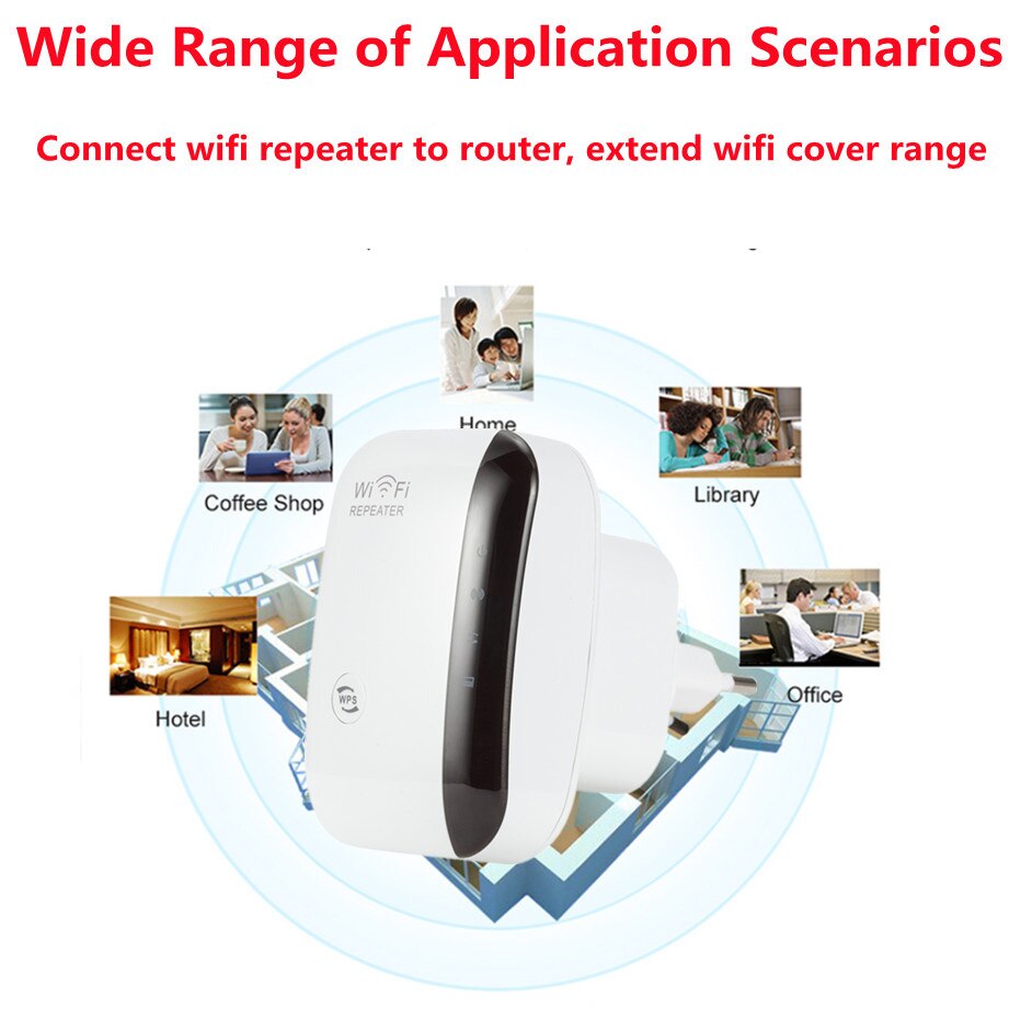 Ripetitore WiFi 2.4Ghz estensore Wifi senza fili amplificatore di rete Wi-Fi 300Mbps 802.11N ripetitore di segnale Wi-fi a lungo raggio Repiter Wifi