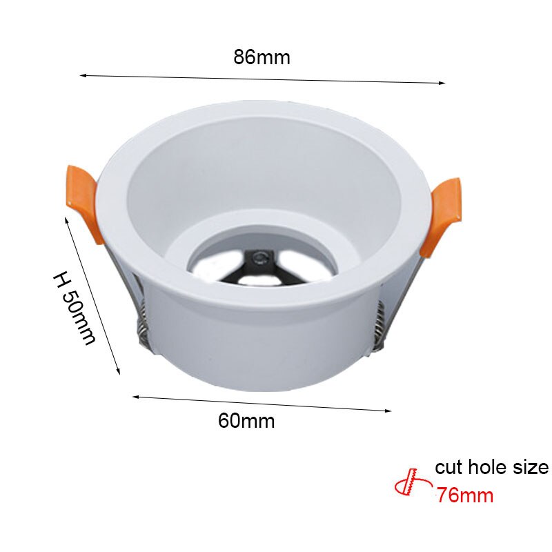 Ronde Gu10 Spot Lamp Verzonken Led Plafond Lampen Downlight MR16 Montage Montage Plafond Spot Verlichting Frame GU5.3 Sockets