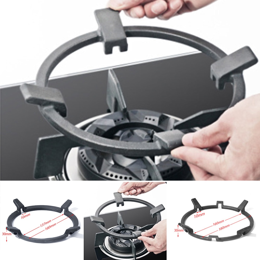 137cm 160cm anneau de Support universel pièces de rechange Wok Pot Support table de cuisson gaz brûleur Support accessoires antidérapant robuste en fonte ronde