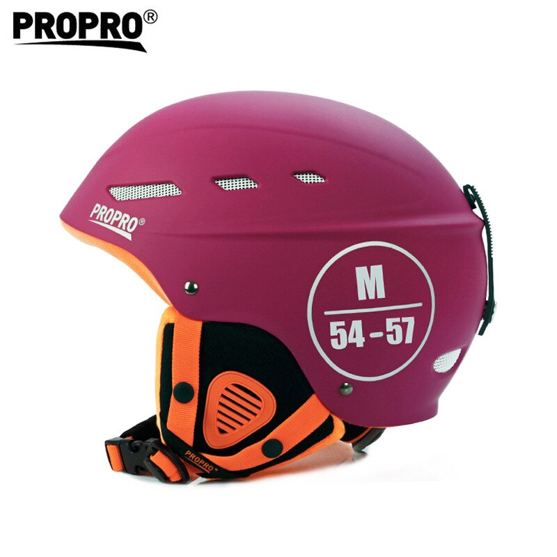 Men Women Safety Ski Helmet Integrally-molded Windproof Snowboard Helmet Snowmobile Snow Skating Skiing Helmets 54-61cm: purple / L