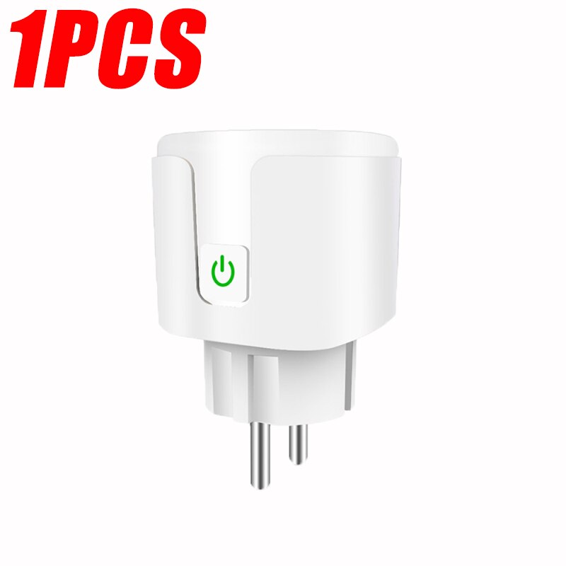 16A EU Smart Wifi Plug Smart Socket With Power Plug Monitor Smart Socket Outlet Works With Google Home Alexa Voice Control: 1PCS