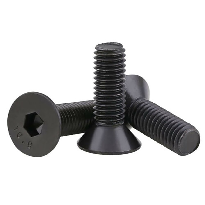 5Pcs-Unc 6 #-32 Zwarte Platte Verzonken Kop Hex So... – Grandado