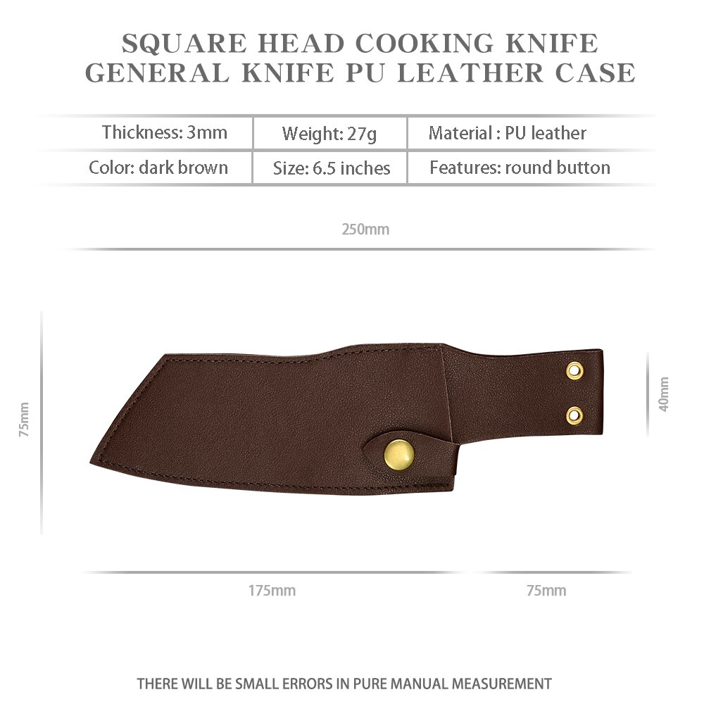 MYVI nóż szefa kuchni płaszcza PU skórzane noże straż Obudowa ochronne ostrze noża obejmuje narzędzie robić gotowania dla 6.5 7.5 8 cal nóż: Sytle A